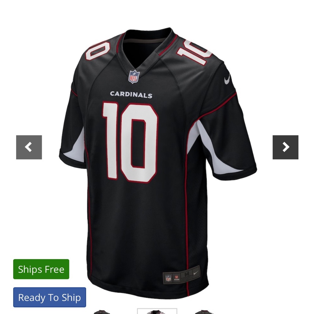 Men's Arizona Cardinals DeAndre Hopkins Nike Black size XL NWT